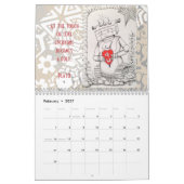 Oorspronkelijke wandkalender kalender (Feb 2027)