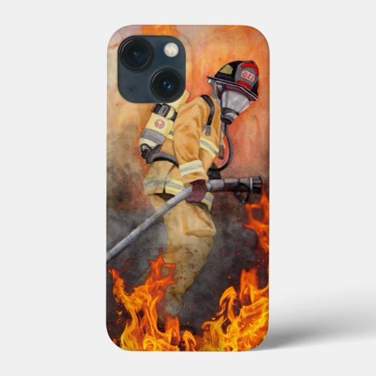 Oorspronkelijke Waterverf brandweerman Case-Mate iPhone Case (Achterkant)
