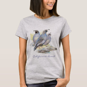 Oorspronkelijke Waterverf Californische Quail. vog T-shirt