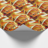 Oorspronkelijke waterverf gele rozenbloem cadeaupapier (Hoek)