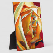 Oorspronkelijke waterverf gele rozenbloem fotoplaat (Zijkant)