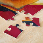 Oorspronkelijke waterverf gele rozenbloem legpuzzel (Zijkant)