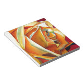 Oorspronkelijke waterverf gele rozenbloem notitieblok (Schuin)