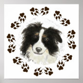 Oorspronkelijke Waterverf grens Collie Dog pet Poster (Voorkant)
