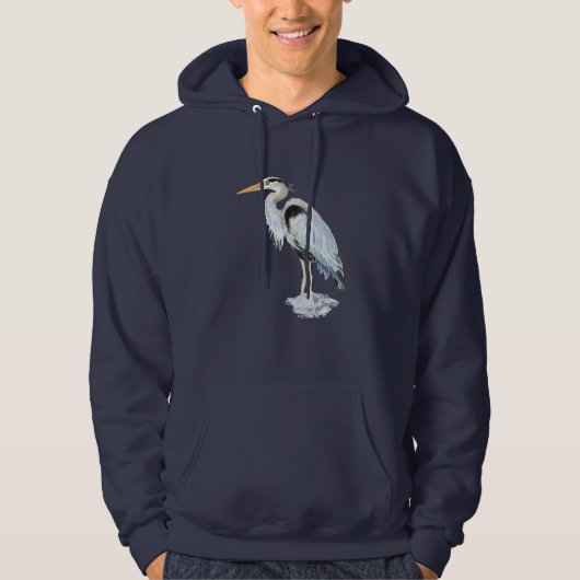 Oorspronkelijke waterverf: grote blauwe hond hoodie (Voorkant)