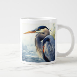 Oorspronkelijke waterverf: grote blauwe hond koffiekop
