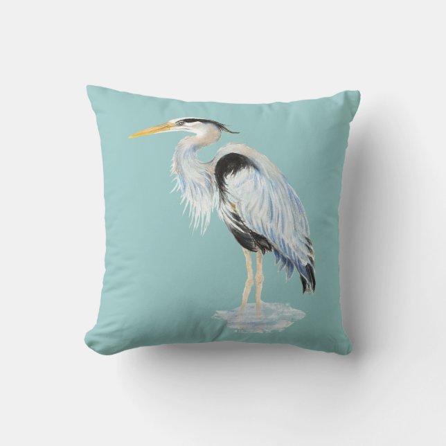 Oorspronkelijke waterverf: grote blauwe hond kussen (Voorkant)