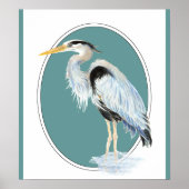 Oorspronkelijke Waterverf: grote blauwe hond Poster (Voorkant)