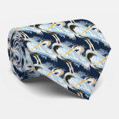 Oorspronkelijke waterverf: grote blauwe hond stropdas (Opgerold)