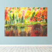 Oorspronkelijke Waterverf najaar palet Canvas Afdruk (Insitu (Houten vloer))