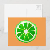 Oorspronkelijke waterverf pop art. citrusvruchten  briefkaart (Voorkant / Achterkant)