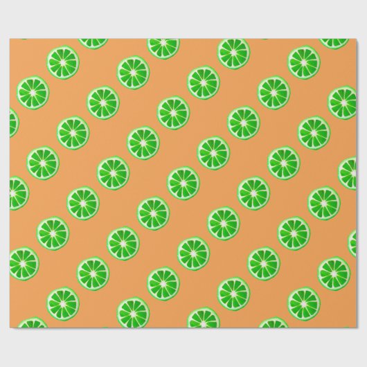 Oorspronkelijke waterverf pop art. citrusvruchten  cadeaupapier (Vlak)