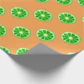 Oorspronkelijke waterverf pop art. citrusvruchten  cadeaupapier (Hoek)