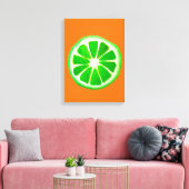 Oorspronkelijke waterverf pop art. citrusvruchten canvas afdruk (Insitu (Woonkamer))