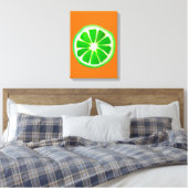 Oorspronkelijke waterverf pop art. citrusvruchten canvas afdruk (Insitu (Slaapkamer))