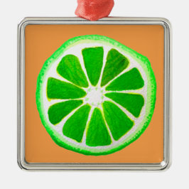Oorspronkelijke waterverf pop art. citrusvruchten  metalen ornament