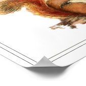 Oorspronkelijke Waterverf Roodeekhoorn Natuur Kuns Poster (Hoek)