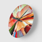 Oorspronkelijke waterverf van de bloem van Rainbow Ronde Klok (Hoek)