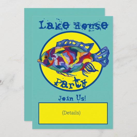 Oorspronkelijke Waterverf van de uitnodiging van h (Voorkant / Achterkant)