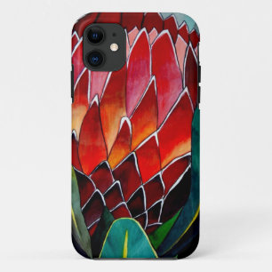 Oorspronkelijke waterverf van rode Protheebloem Case-Mate iPhone Case