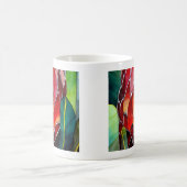 Oorspronkelijke waterverf van rode Protheebloem Koffiemok (Center)