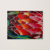 Oorspronkelijke waterverf van rode Protheebloem Legpuzzel (Horizontaal)