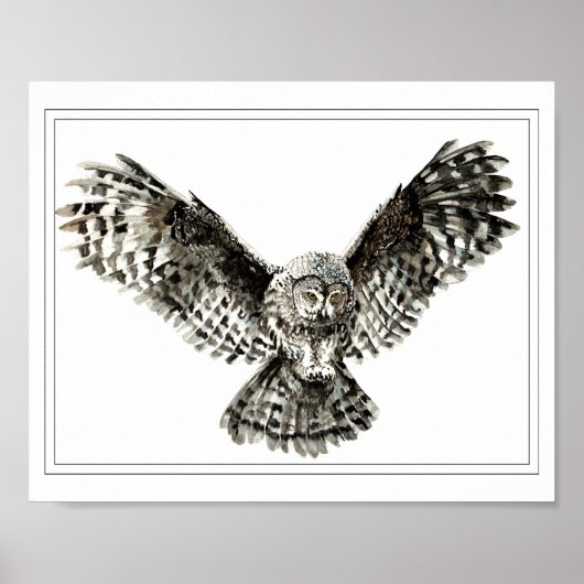 Oorspronkelijke Waterverf: vogelaanvaring of vogel Poster (Voorkant)