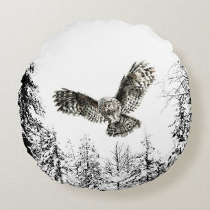 Oorspronkelijke Waterverf: vogelaanvaring of vogel Rond Kussen