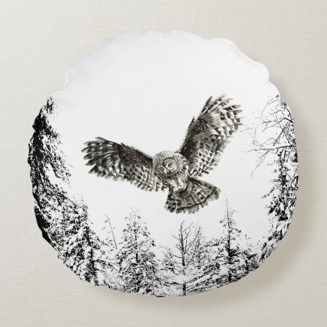 Oorspronkelijke Waterverf: vogelaanvaring of vogel Rond Kussen (Voorkant)