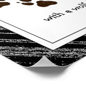 Oorspronkelijke Waterverf Wolf, Tracks Mountain Qu Poster (Hoek)