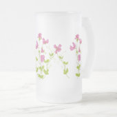 Oorspronkelijke Waterverf zoete peul, tuinbloem Matglas Bierpul (Voorkant rechts)