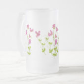 Oorspronkelijke Waterverf zoete peul, tuinbloem Matglas Bierpul (Voorkant links)