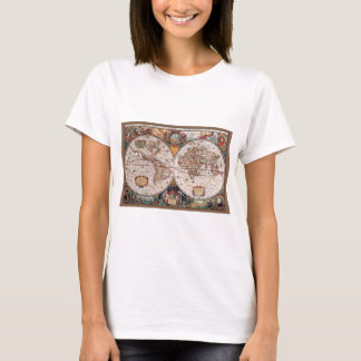 Oorspronkelijke Wereldkaart uit de 17e eeuw1600-ja T-shirt