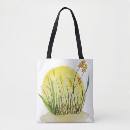 Oorspronkelijke Wilde Bloem & Prairie Gras Natuur Tote Bag