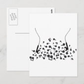 oortelefoons briefkaart (Voorkant / Achterkant)