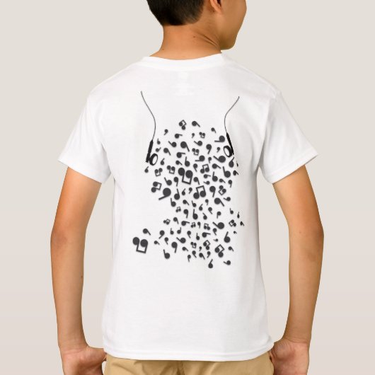 oortelefoons t-shirt (Achterkant)