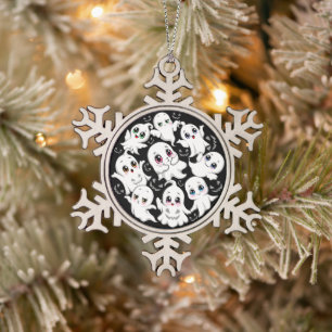 oorten tin sneeuwvlok ornament
