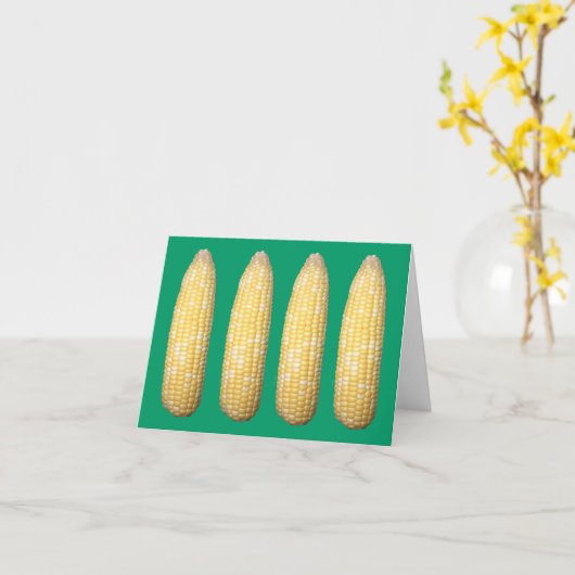 Oortjes van Corn Blank Notecard Kaart (Gele Bloem)