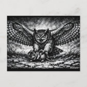 Ooruil — door BurnsInHell Briefkaart (Achterkant)