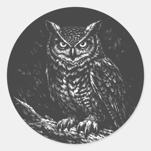 Ooruil — door BurnsInHell Ronde Sticker (Voorkant)