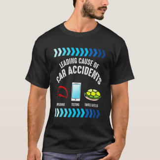 Oorzaak van auto-ongelukken snelheidsovertredingen t-shirt