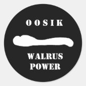 oosik walrus rep ronde sticker (Voorkant)