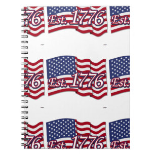 Oost. 1776 Amerikaanse vlag Notitieboek