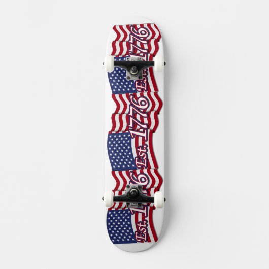 Oost. 1776 Amerikaanse vlag Persoonlijk Skateboard (Voorkant)