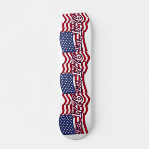 Oost. 1776 Amerikaanse vlag Persoonlijk Skateboard