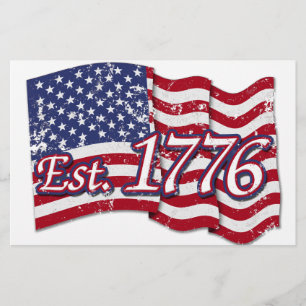 Oost. 1776 Vlag van de Verenigde Staten - zwaar ge Briefpapier
