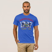 Oost 1787 Pennsylvania Keystone State Flag T-shirt (Voorkant volledig)
