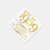 Oost. 1959 60th Wedding Jubileum Servet (Hoek)