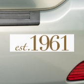 Oost 1961 (geboortejaar) bumpersticker (Op auto)