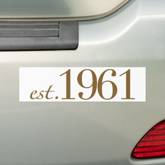 Oost 1961 (geboortejaar) bumpersticker (Op auto)